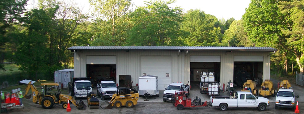 Our equipment shop, trucks, trailers, heavy equipment and specialized pavement maintenance machinery enable our crews to handle any job.